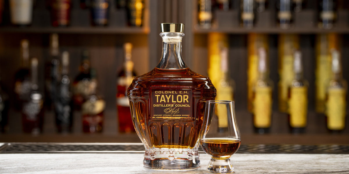 E.H. Taylor, Jr. — Distiller's Council at the bar, with a Glencairn glass