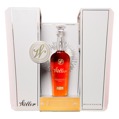 Weller Millennium #3 — crystal decanter and illuminated presentation case, uncut and unfiltered